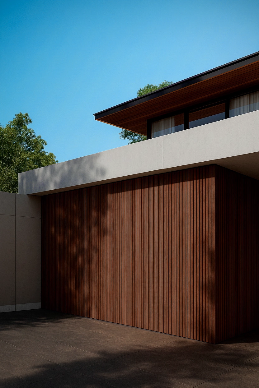 casa con fachada de wall panel exterior