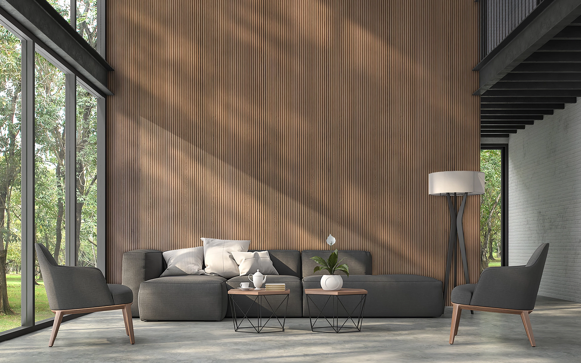 wall panel interior en sala