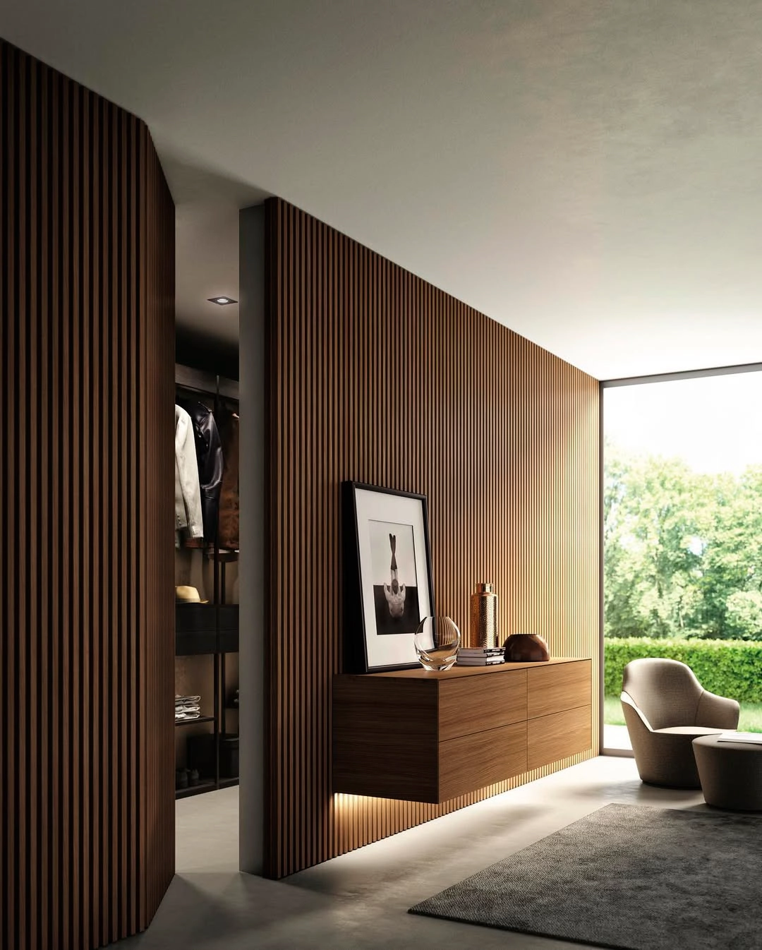 PARED DIVISORA DE ESPACIOS CON WALL PANEL INTERIOR