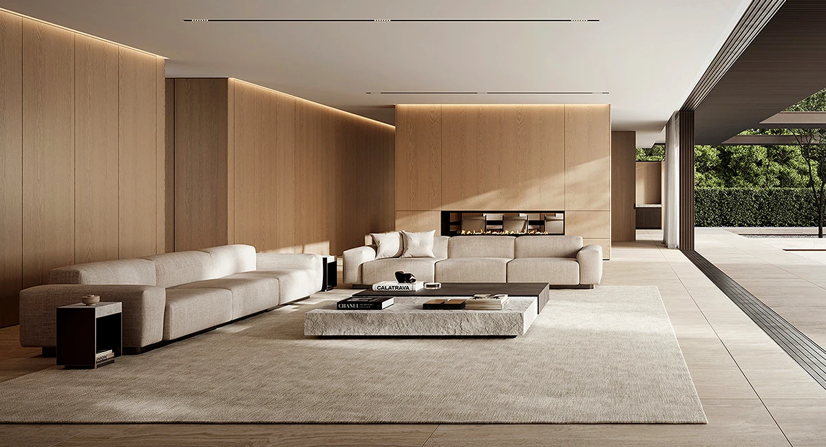 sala-minimalista-con-wall-panel-decorativo-ferrettistore