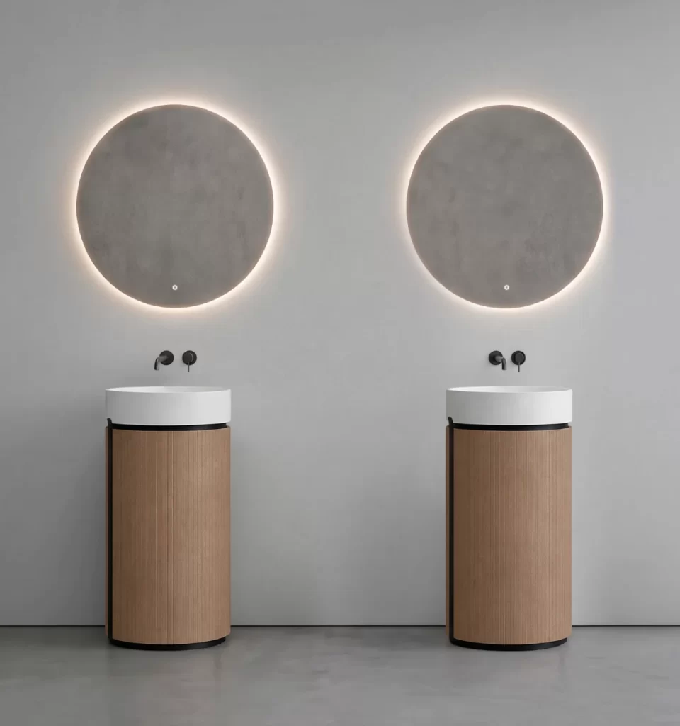 Mueble de Baño Apolo Roble De 450x450x835Mm con Tablero Matt Signature
