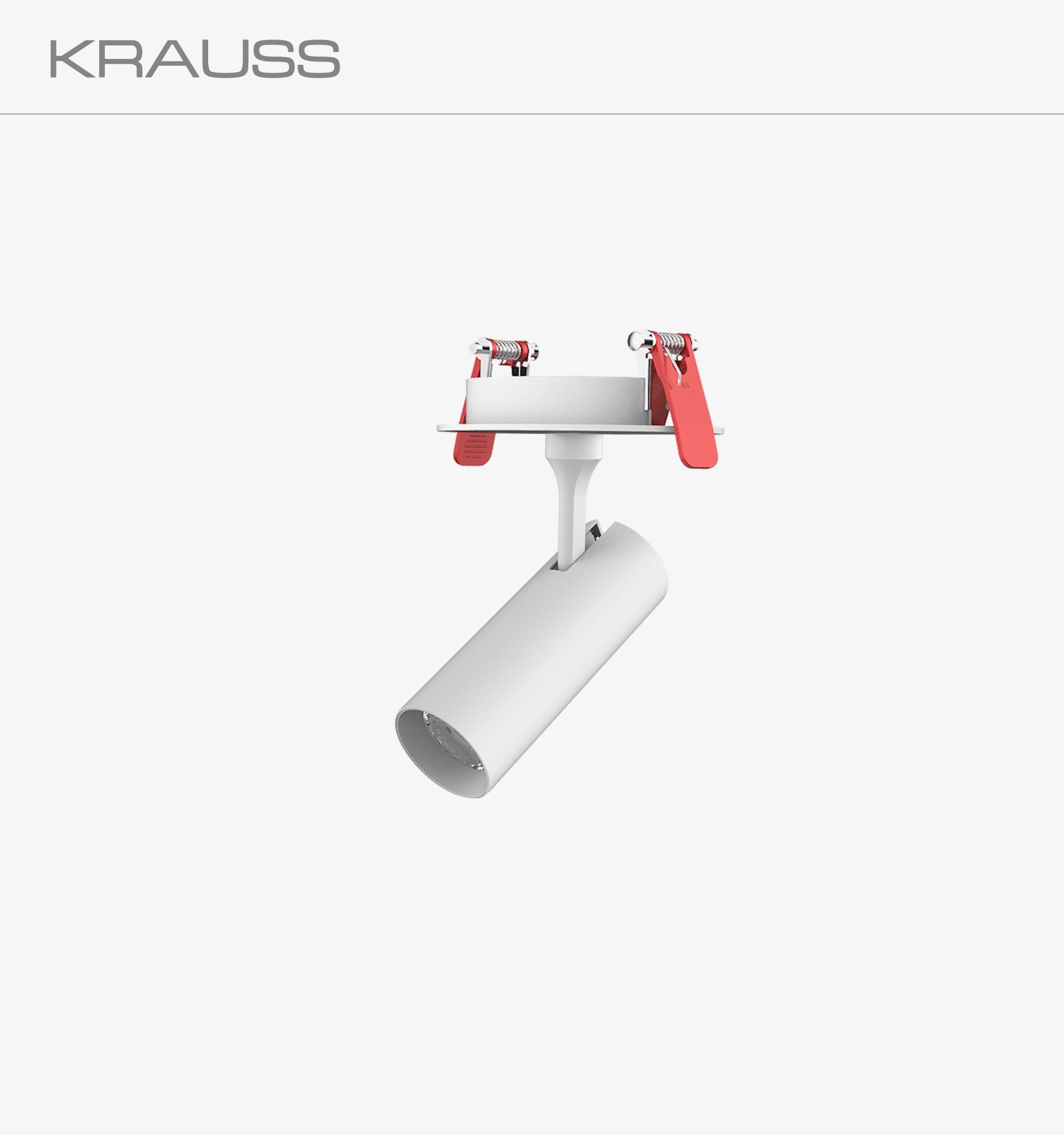 K300614 Celine Proyector Empotrable Led Dirigible Redondo Blanco, 130*50*106mm, 4000k, 7w, Ra>90 Krauss - Image 1