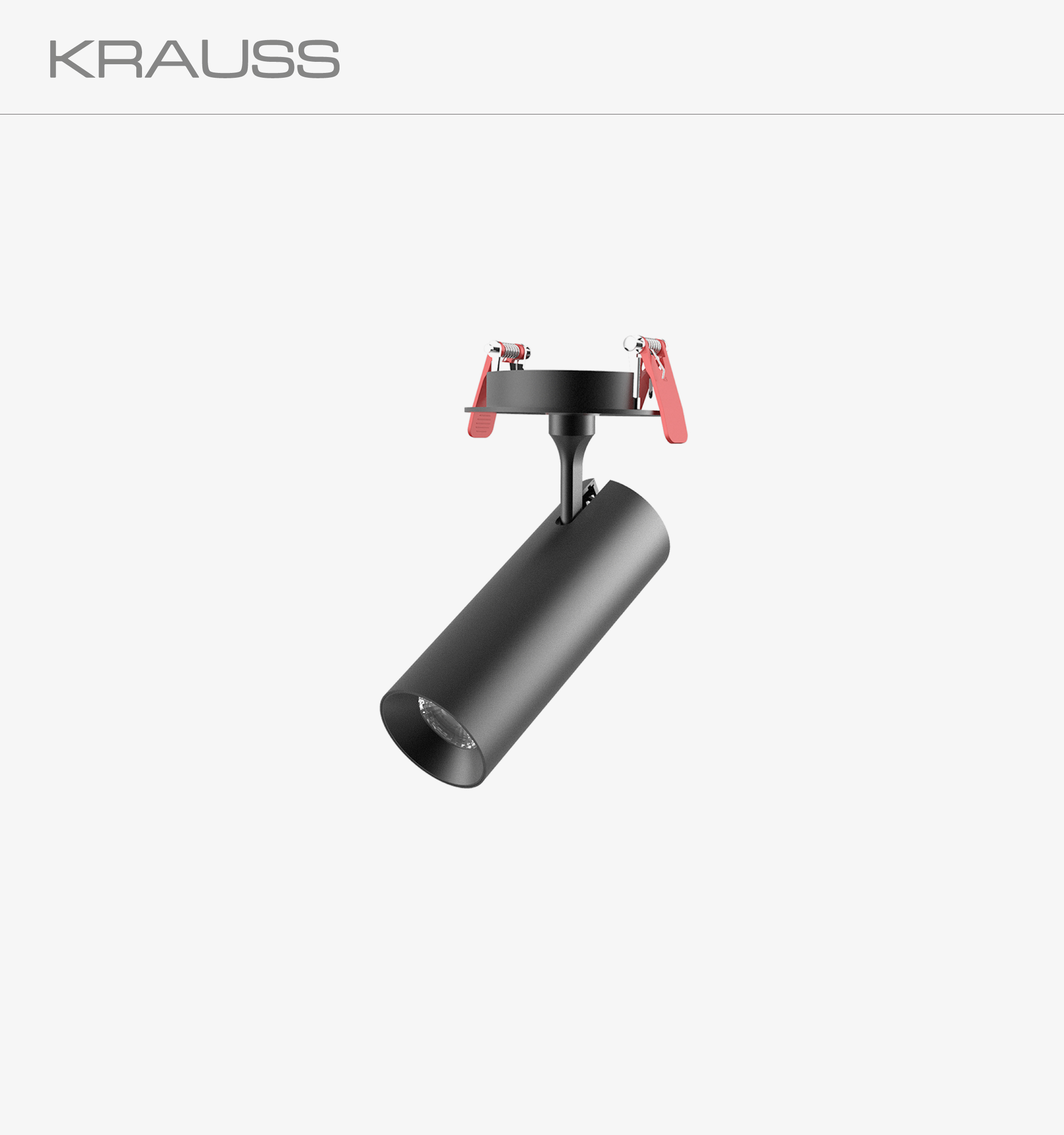 K300624 Celine Proyector Empotrable Led Dirigible Redondo Negro, 130*50*106mm, 4000k, 7w, Ra>90 Krauss - Image 1