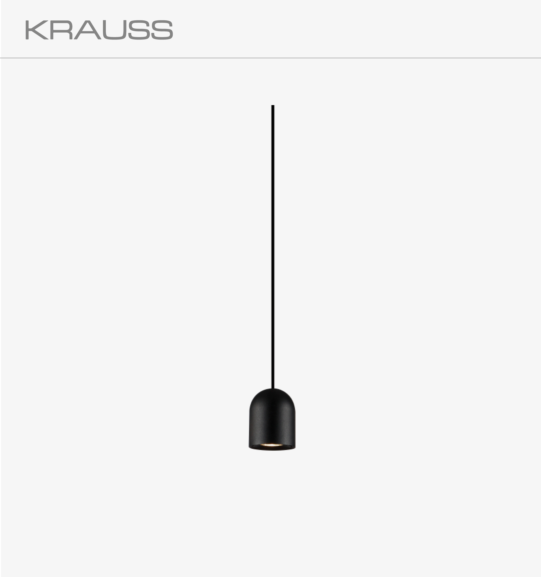 Drei-Lampara-Colgante-De-Punto-Redonda-Negra-Krauss-K150123 Drei Tommy Lampara Colgante De Punto Redonda Negra, 60*75mm/2m Cable, 3000k, 5w, Ra>80 Krauss - Image 1