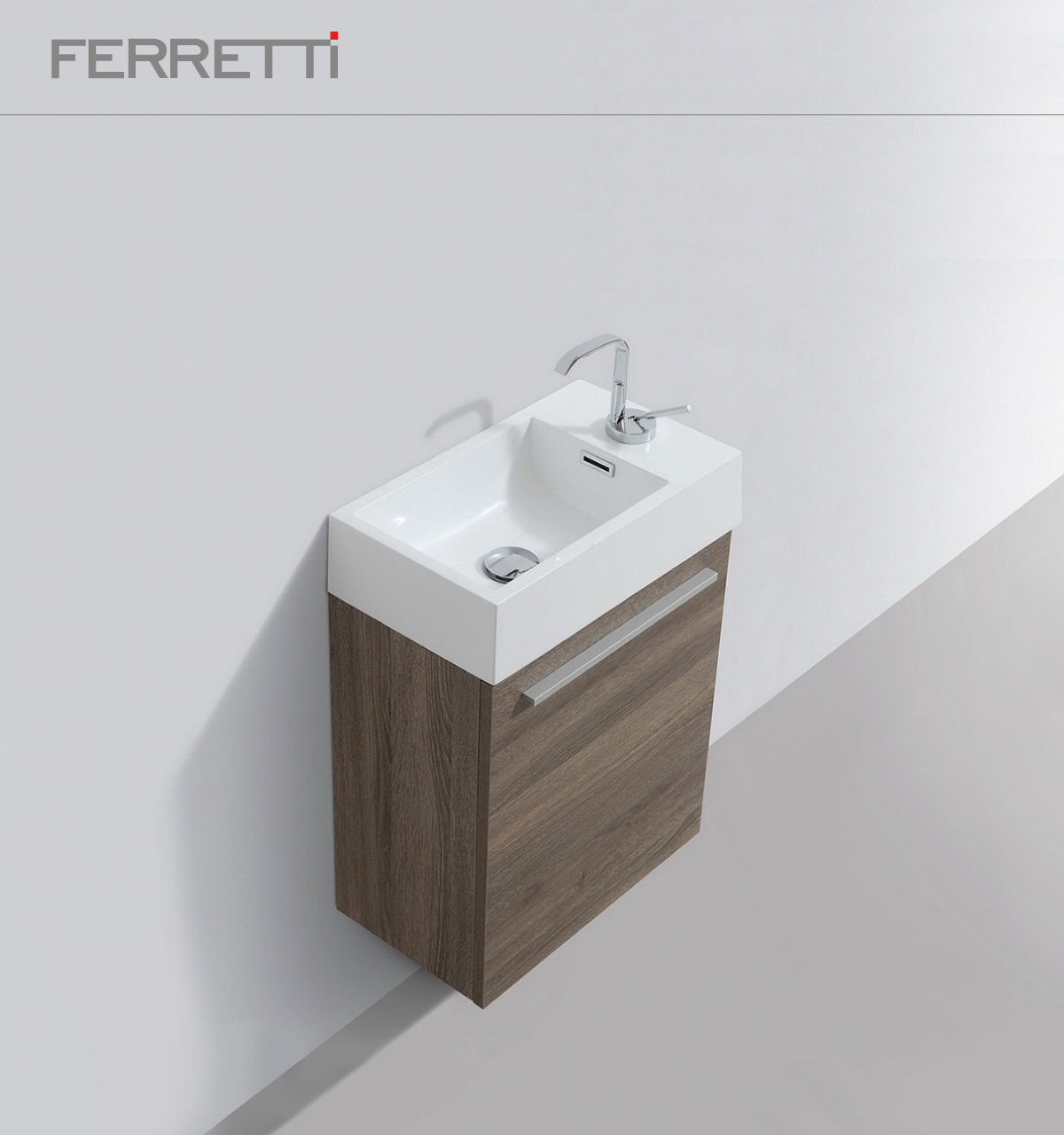 Holland Chocolate Mueble de Baño de 45.4x25.6x52cm C/ Lavatorio Blanco 46x26 Holland Chocolate Mueble de Baño de 45.4x25.6x52cm C/ Lavatorio Blanco 46x26.2x14