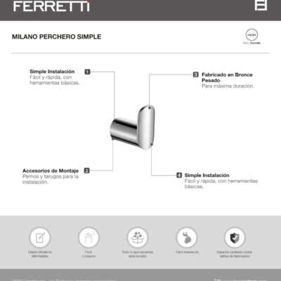 Perchero Simple Milano Plus