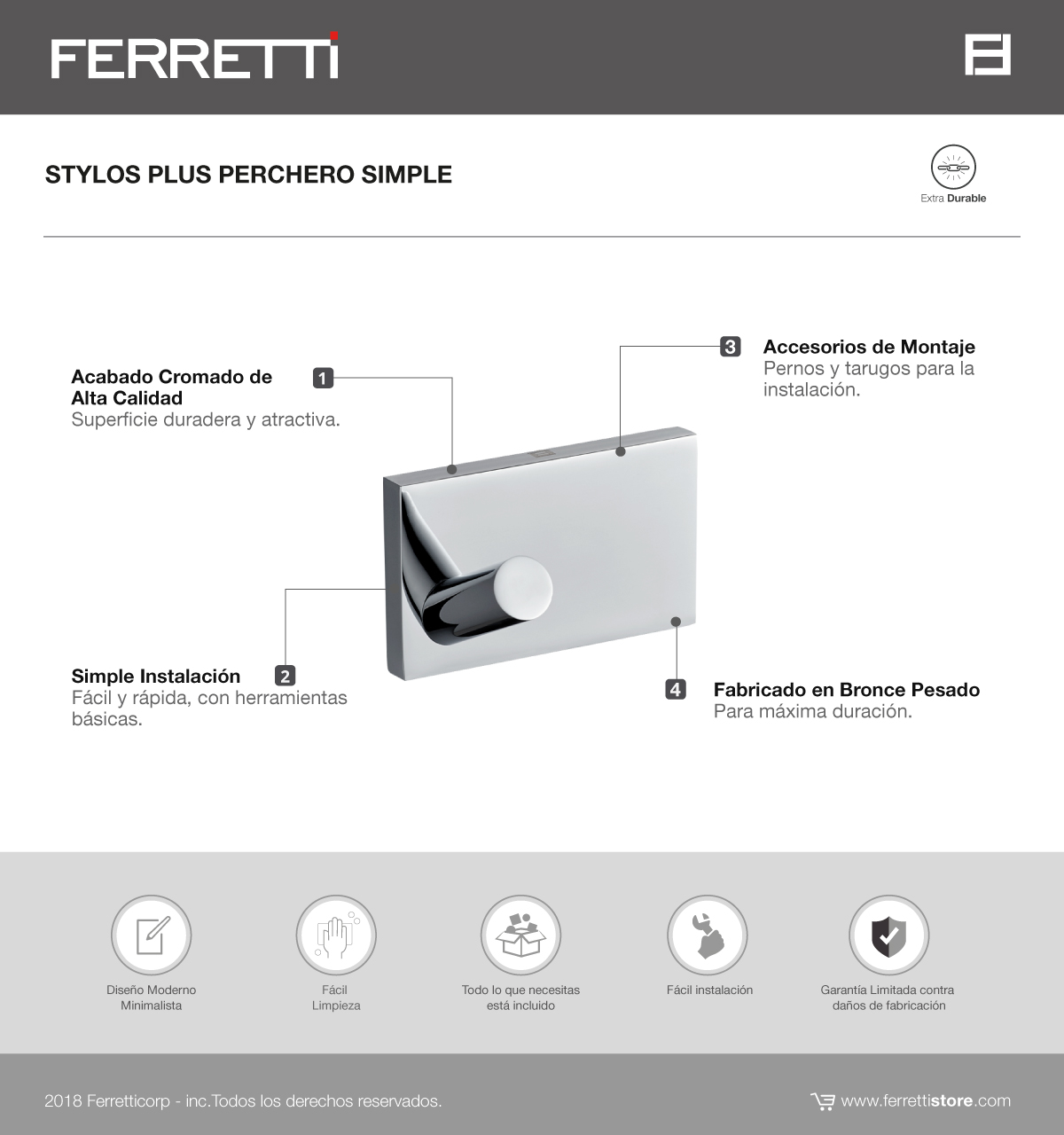 Perchero Simple Stylos Plus