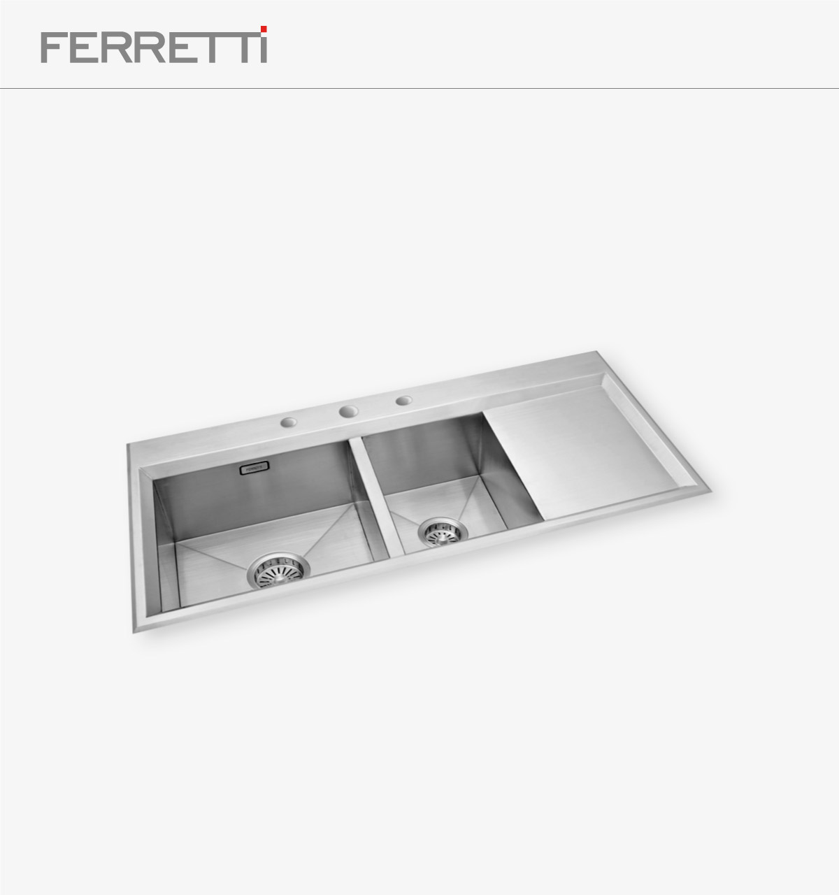 Flatt Sobrepuesto Signature con rebose de 2 pozas 112x52x23 Flatt Sobrepuesto Signature con rebose de 2 pozas 112x52x23.5cm