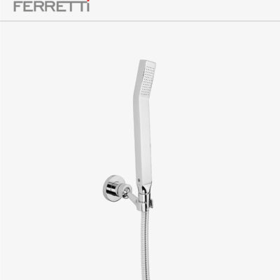 Ducha de Mano Flatt Signature Plano con Flexo de Acero Inoxidable
