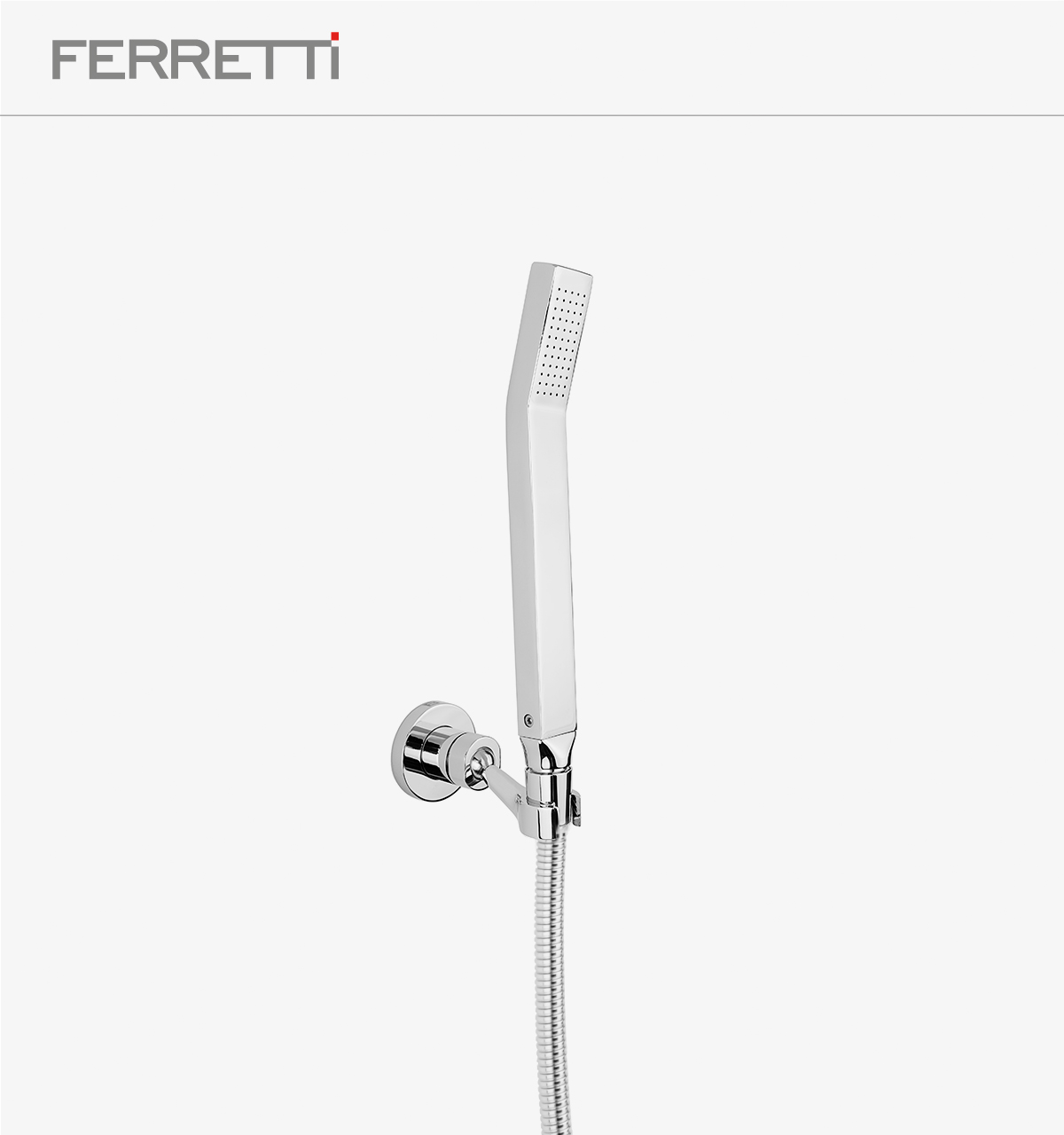 Ducha de Mano Flatt Signature Plano con Flexo de Acero Inoxidable