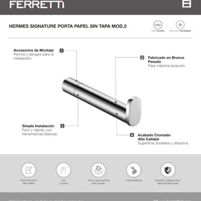 Porta Papel Hermes Signature sin Tapa Mod.2