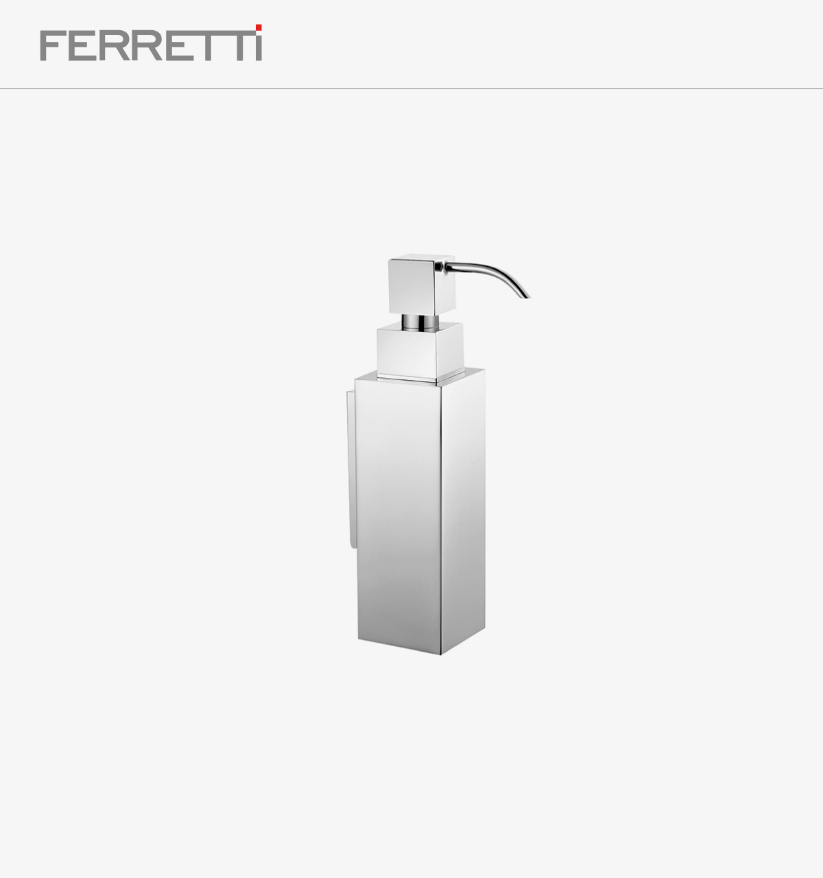 FA2769-1-FERRETTI Dispensador de jabón líquido Ares Signature cromado instalado en pared