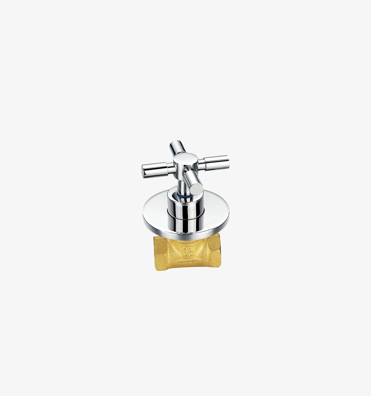 Llave de Paso Nua 1/2 de Bronce Cromo