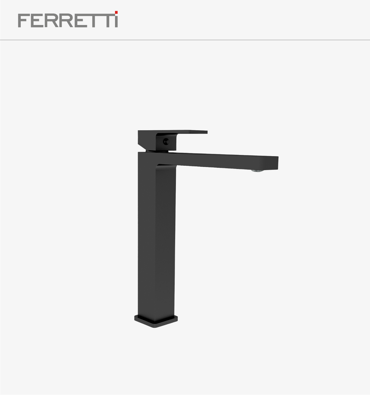 FA8021-FLATT-LAVATORIO-ALTO-NEGRO-AL-MUEBLE-FERRETTI-SIGNATURE-1 Grifería Flatt Lavatorio Alto Negro Al Mueble Ferretti Signature - Image 1