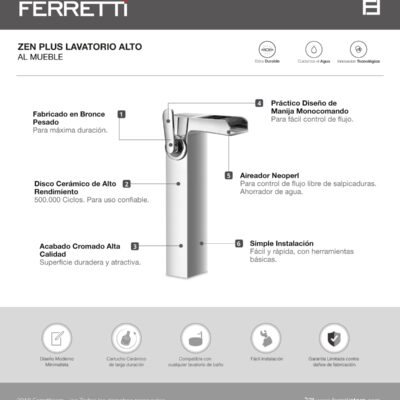 Zen Plus Lavatorio Alto al Mueble