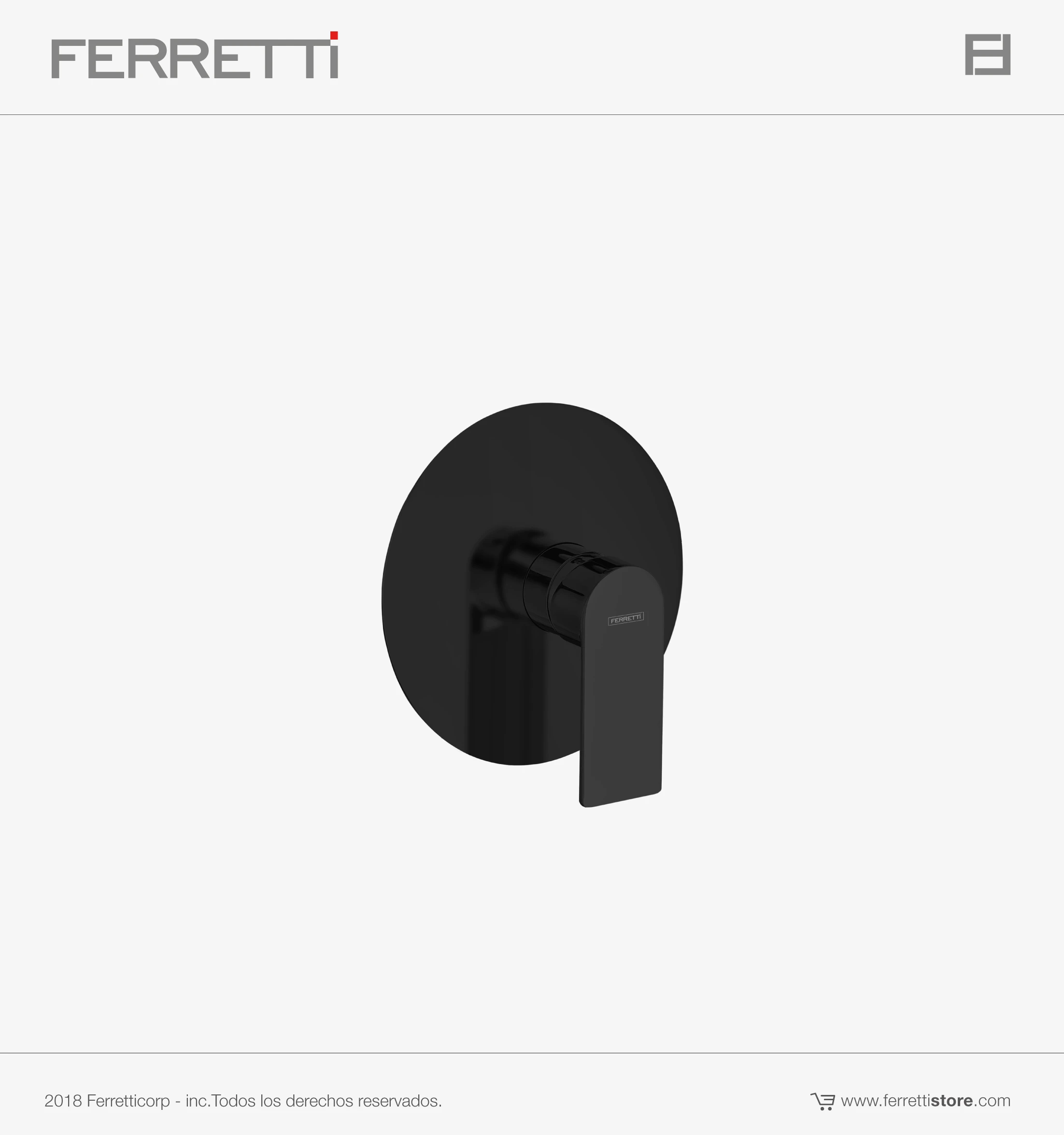 FA8568-0 Nexus Ducha Monocomando Negra Ferretti - Image 1