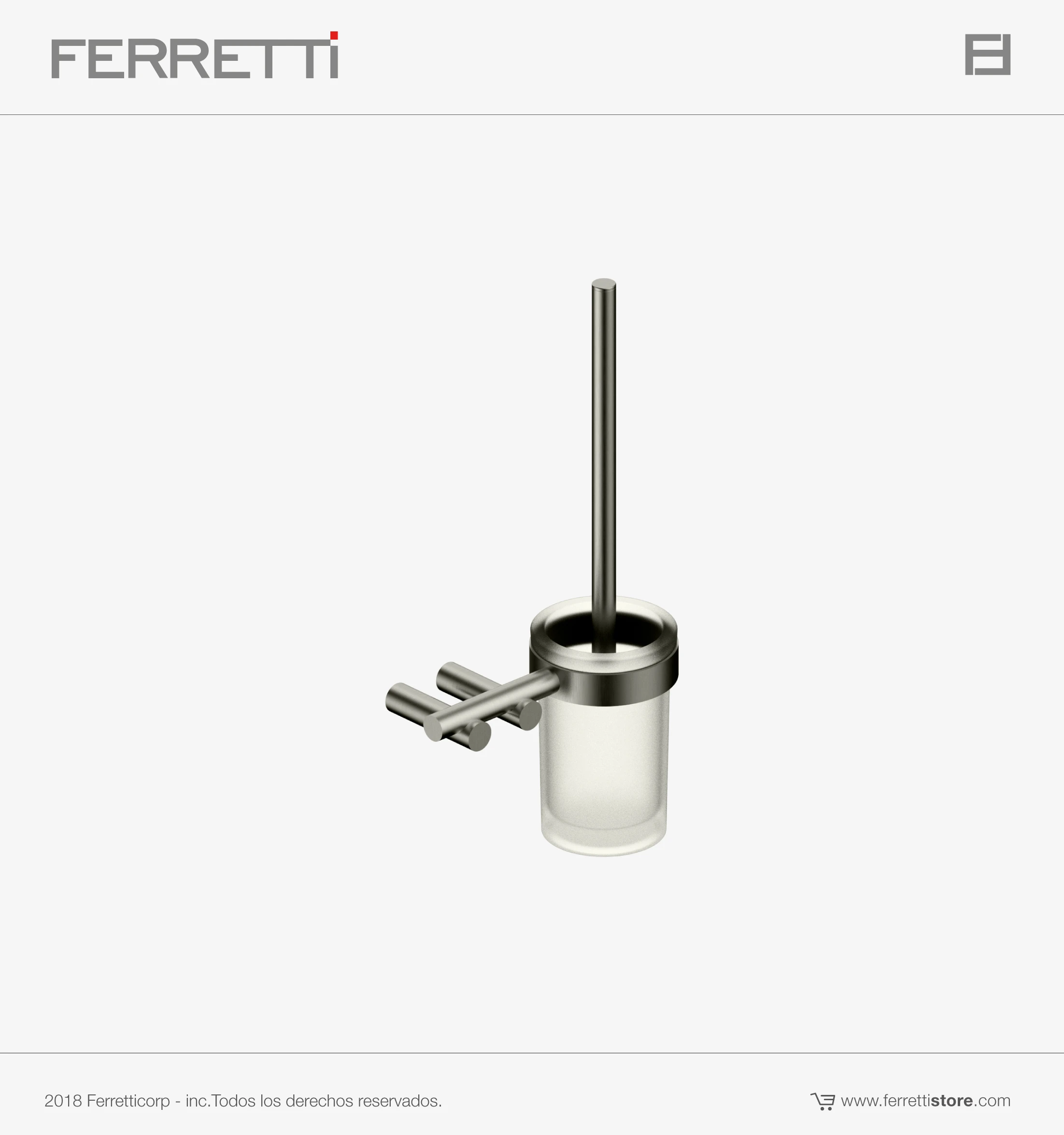 Zero Porta cepillo de inodoro de acero inoxIdable Ferretti