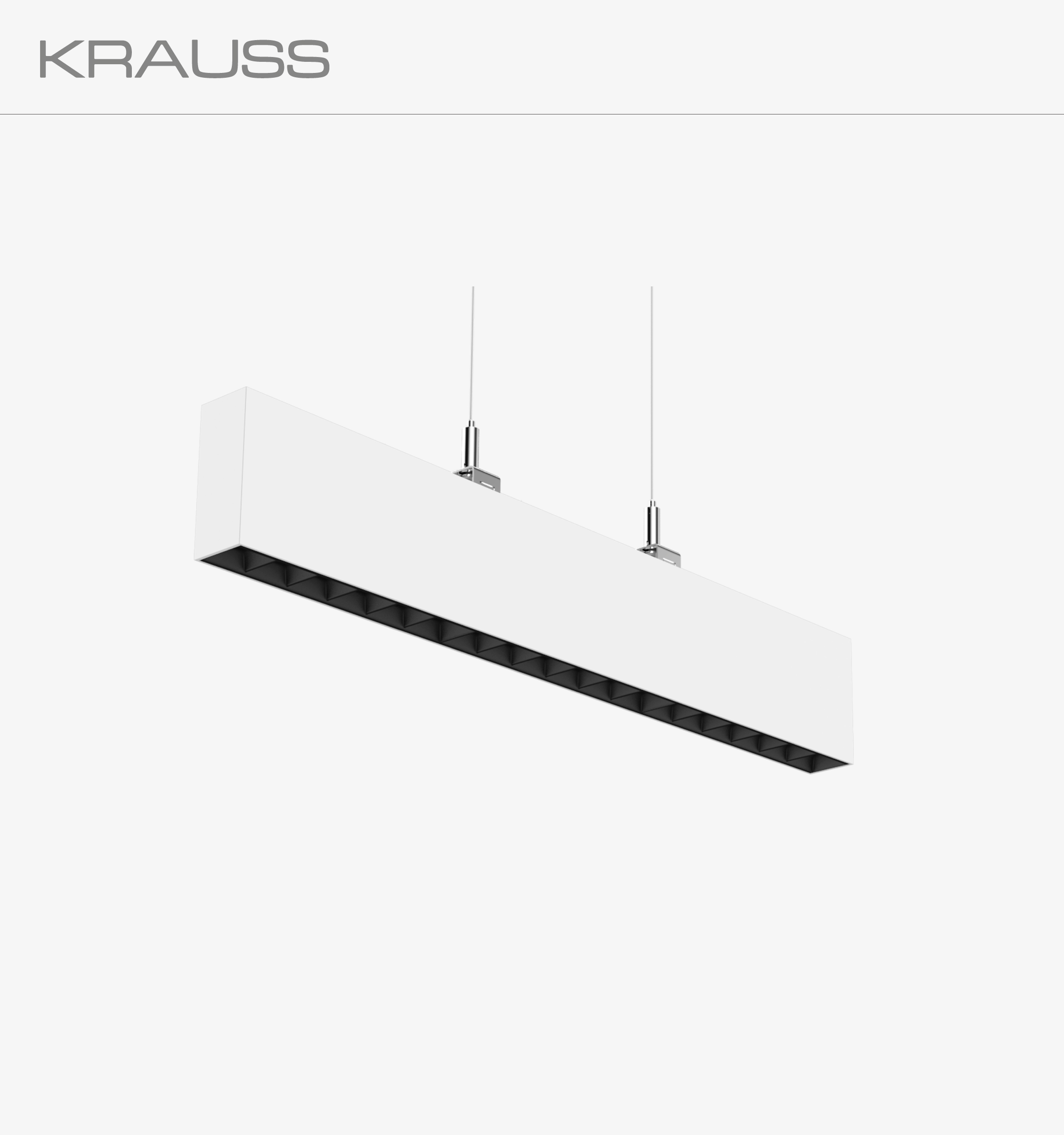 Hamburg-Lampara-Colgante-Lineal-Rectangular-Blanca-Krauss-K140114 Hamburg Lampara Colgante Lineal Rectangular Blanca, 1273*33*80mm, 4000k, 20w, Ra>90 Krauss - Image 1