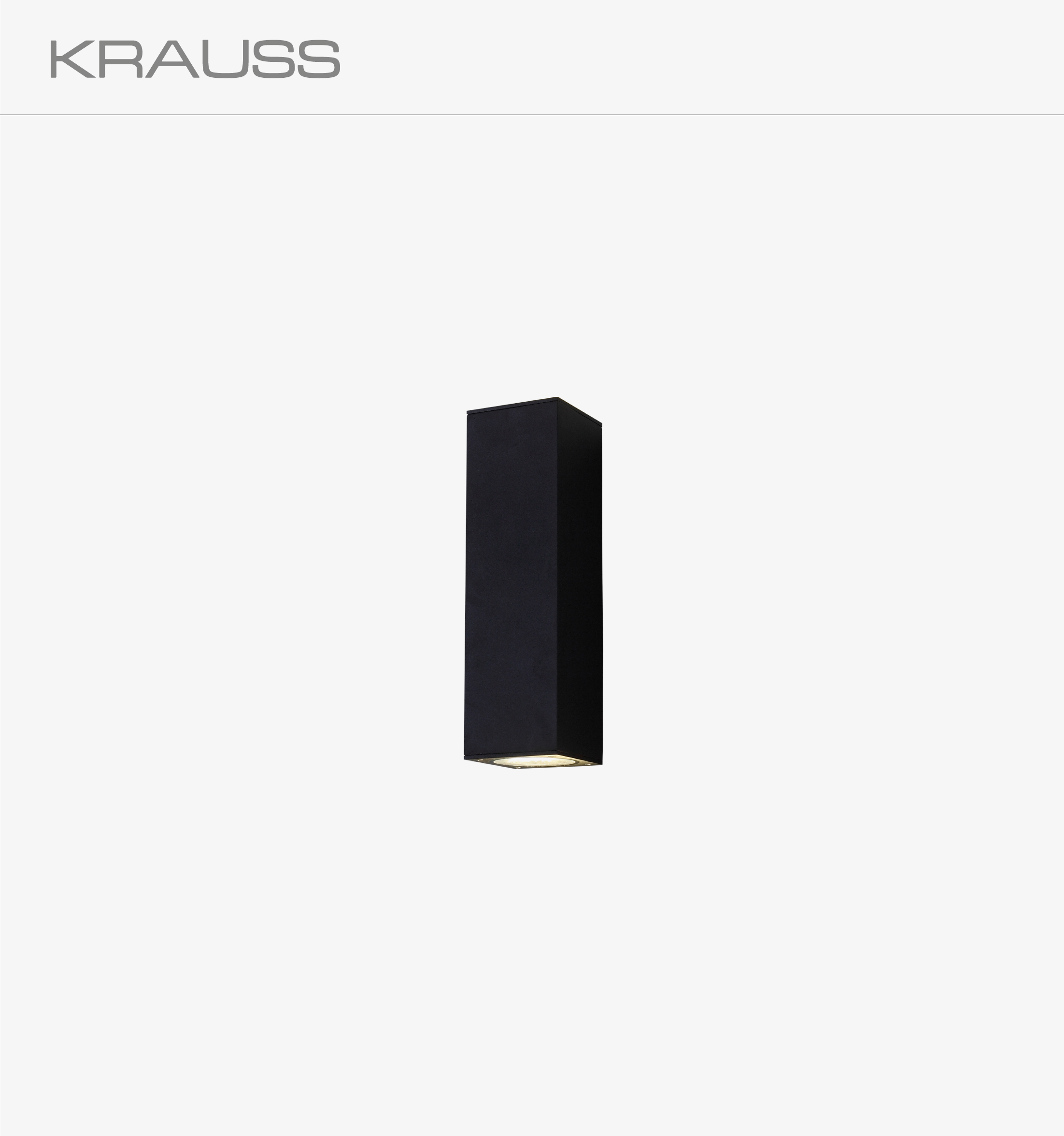 K250123 Ella Aplique De Exterior Led Cuadrada Negro 2x6w, 3000k, 38º, 80x60x180mm, ip65 - Image 1