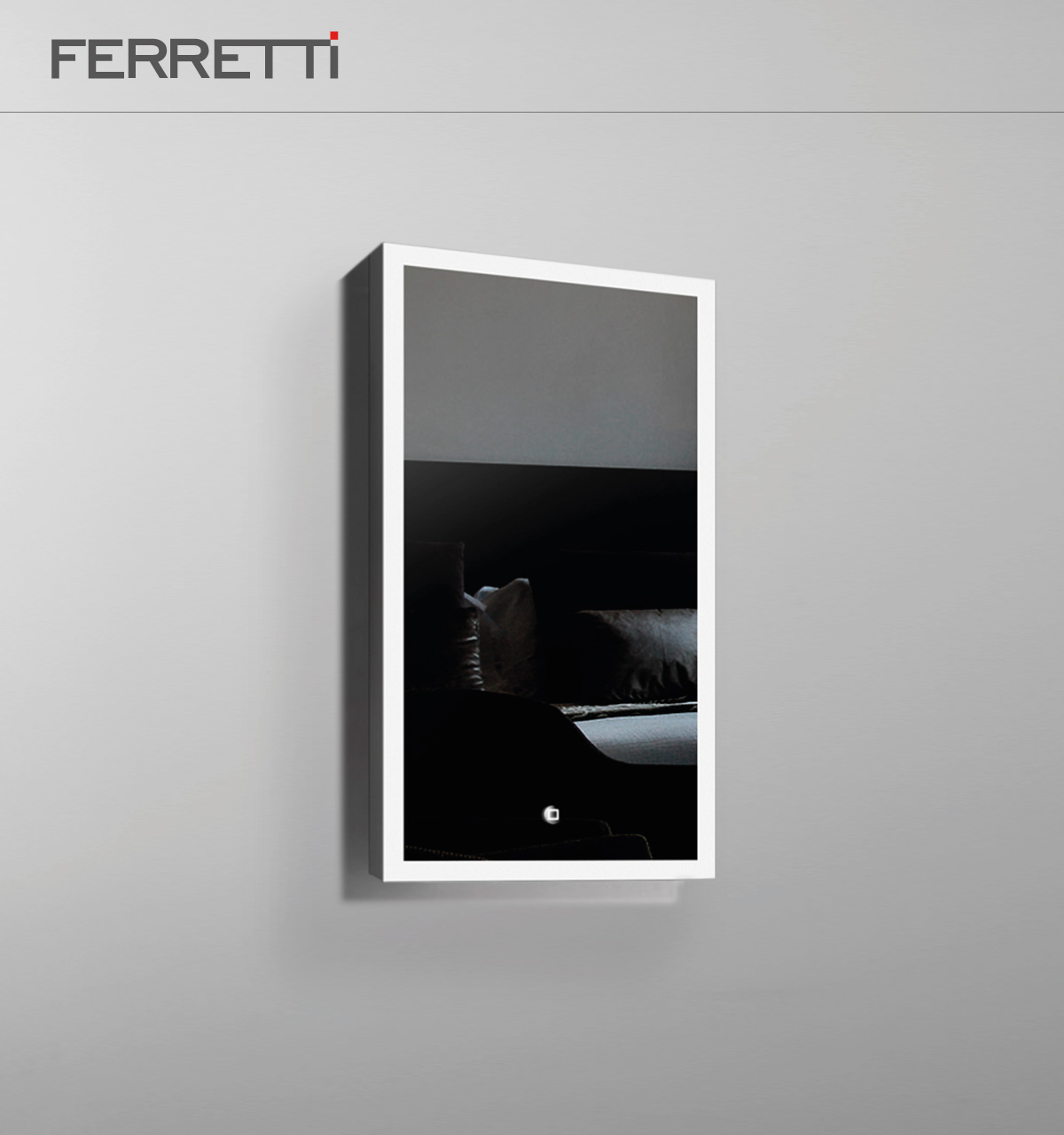 Qbix con luz led de color blanco con encedido touch 50 x 90 cm 1 Qbix con luz led de color blanco con encedido touch 50 x 90 cm