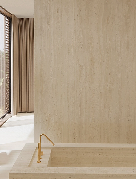 Piedra Sinterizada Travertine Beige