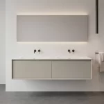 Mueble de Baño Kronos Latte De 1600x470x400Mm Con Tablero de Matt Signature